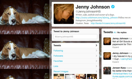 Jenny Johnson's Twitter page