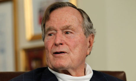 George Bush Sr in 'good spirits' as spokesman signals improving health