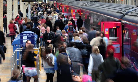 Commuters at Paddington station