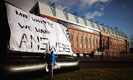 Uncertain times: outside the Rangers stadium