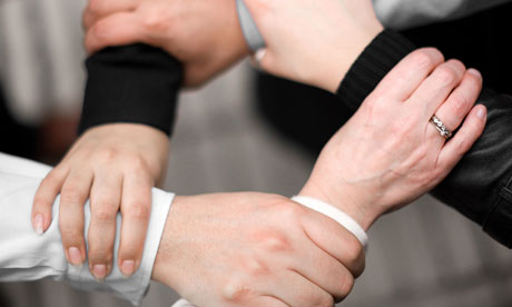 hands representing team work