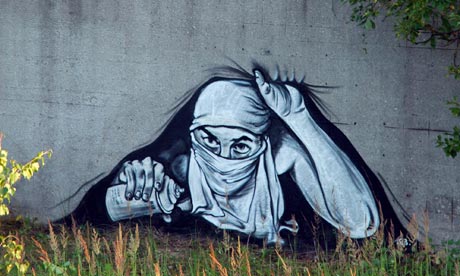 A mural by the Russian street artist known as P183