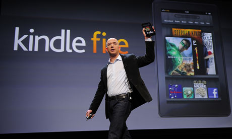 Amazon CEO Jeff Bezos Kindle Fire