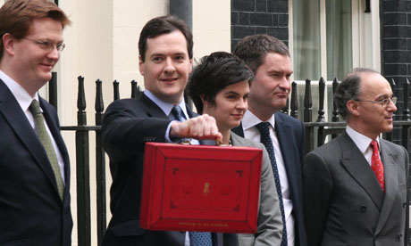 George Osborne with Treasury team 