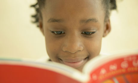 Close up of girl reading
