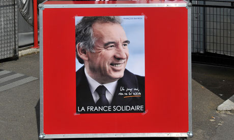 Presidential candidate Francois Bayrou campaigns