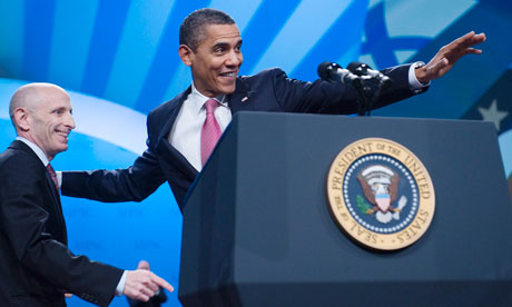President Obama with AIPAC President Lee Rosenberg