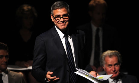 George Clooney and Martin Sheen during the reading of Dustin Lance Black’s 8