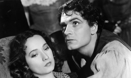 Merle Oberson and Laurence Olivier in the 1939 film Wuthering Heights