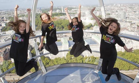 The young stars of the musical Matilda, September 2011