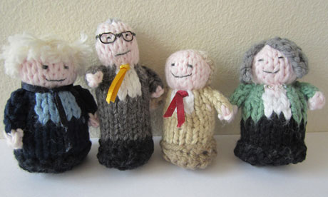 Knitted london mayoral candidates