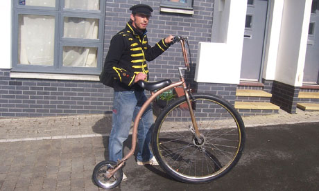'I wasn't used to cycling 15 miles a day' Graham Eccles and his penny farthing.