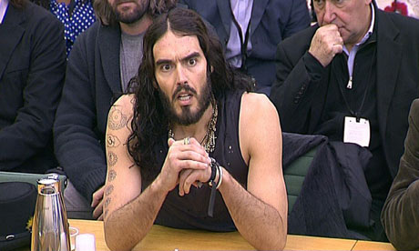 Russell Brand at the Home Affairs select committee