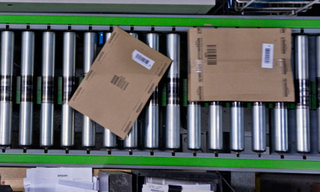 Amazon's distribution warehouse near Milton Keynes. 