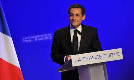 Nicolas Sarkozy on the campaign trail 