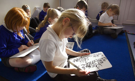Phonics reading classes at a primary school in Devon
