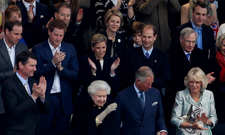The Queen in the royal box for the Diamond Jubilee concert, June 2012