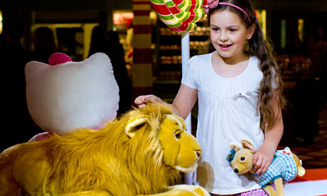Phoebe McFadden in the new toy department at Harrods, London.