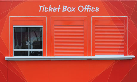 An Olympic ticket box off in
