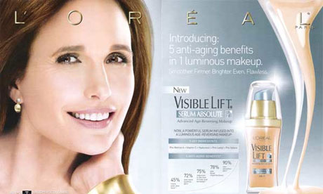 Andie MacDowell in an advert for L'Oreal
