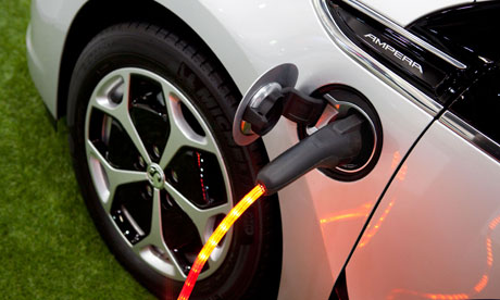 the Vauxhall Ampera recharging 