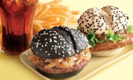McDonald's black and white buns for the Chinese market