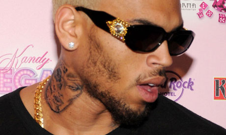 Marked man: Chris Brown and