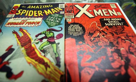 Spider Man and X-Men comic books