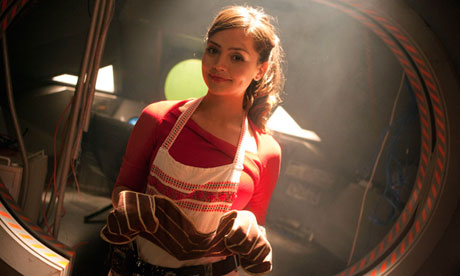 What's cooking? … Jenna-Louise Coleman in her surprise early appearance.