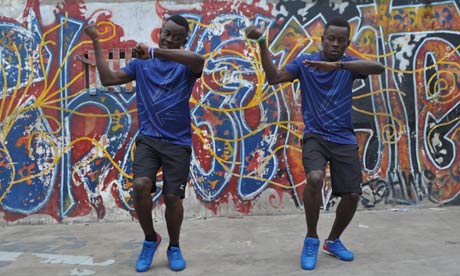 Azonto dancers in Accra, Ghana