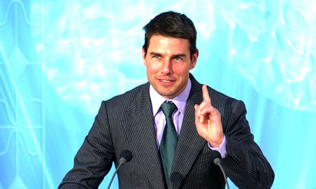 Tom Cruise opening of a Church of Scientology building in Madrid.