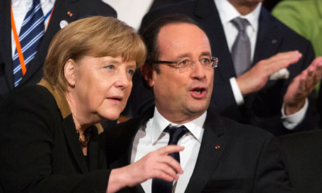 François Hollande and Angela Merkel