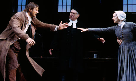 Liam Neeson, Brian Murray, Laura Linney in The Crucible
