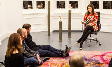 Elizabeth Day Reading at the Simon Garfield Gallery in Mayfair.