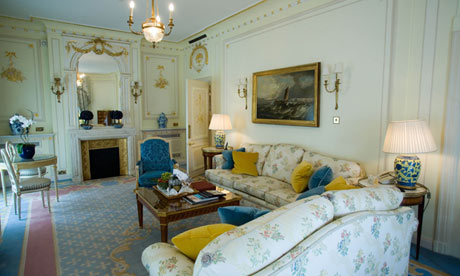 A suite at the Ritz hotel, London