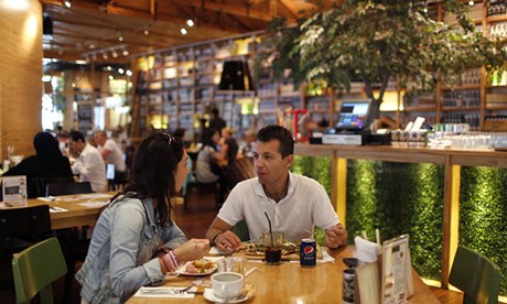 Lunch at a restaurant in the Dubai mall