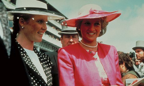 Sarah Ferguson and Princess Diana at the Epsom Derby
