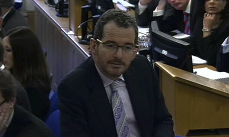 Probing: Robert Jay in action at the Leveson inquiry.