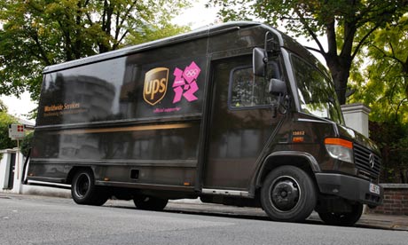 A UPS delivery truck in London, England, U.K. Image shot 08/2011. Exact date unknown.