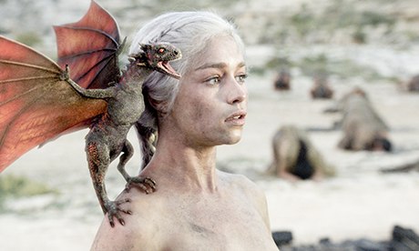 Daenerys … she's got dragons on her shoulders.