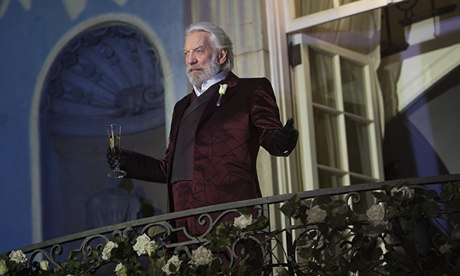 Donald Sutherland as President Snow in The Hunger Games: Catching Fire.