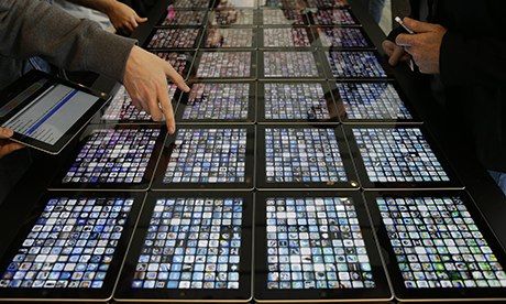 iPads on show at a trade fair in San Fransisco earlier this year.