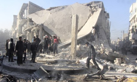 Barrel bombs kill Syrian children