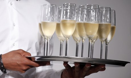 Glasses of sparkling wine