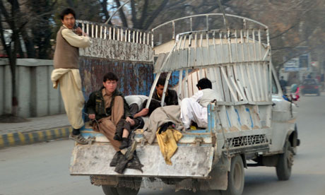 Injured Pakistani Shia  Muslims are tra