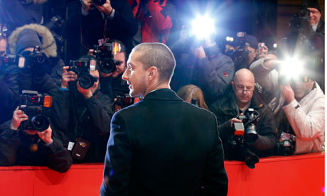 Shia LaBeouf arrives for a screening of The Necessary Death of Charlie Countryman