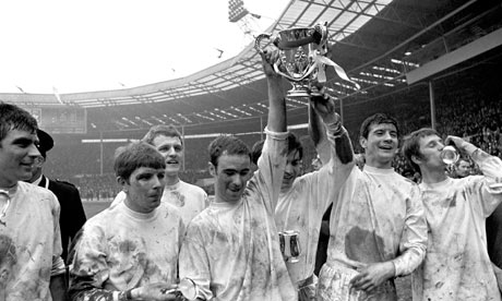 Swindon Town players with the League Cup 1969