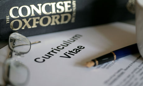 curriculum vitae with dictionary