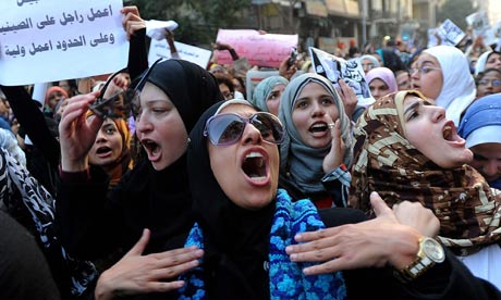 Egypt's women protest against violence