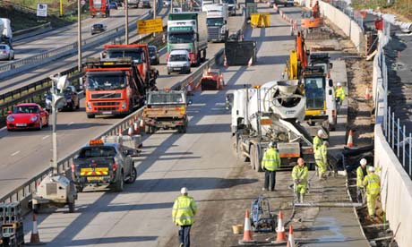 Motorway widening works